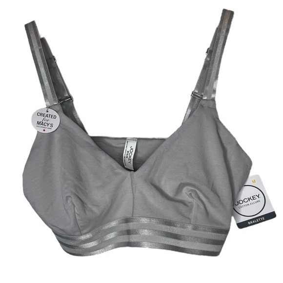 Jockey Other - NWT Jockey cotton allure bralette size M grey